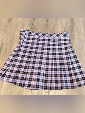 Y2K Pleated Plaid Skirt
